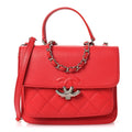 Chanel Goatskin Quilted Small CC Box Flap Red