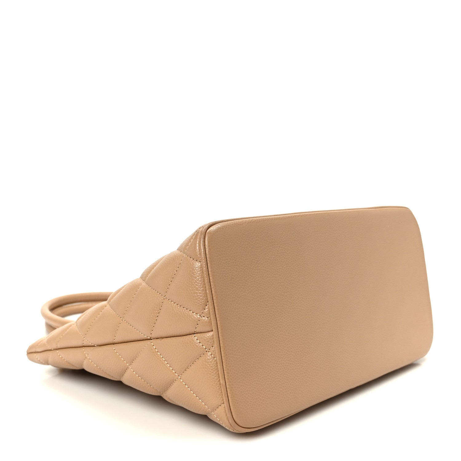 Chanel Caviar Quilted Medallion Tote Beige