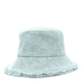 Louis Vuitton Monogram Denim Fringe Bucket Hat Blue