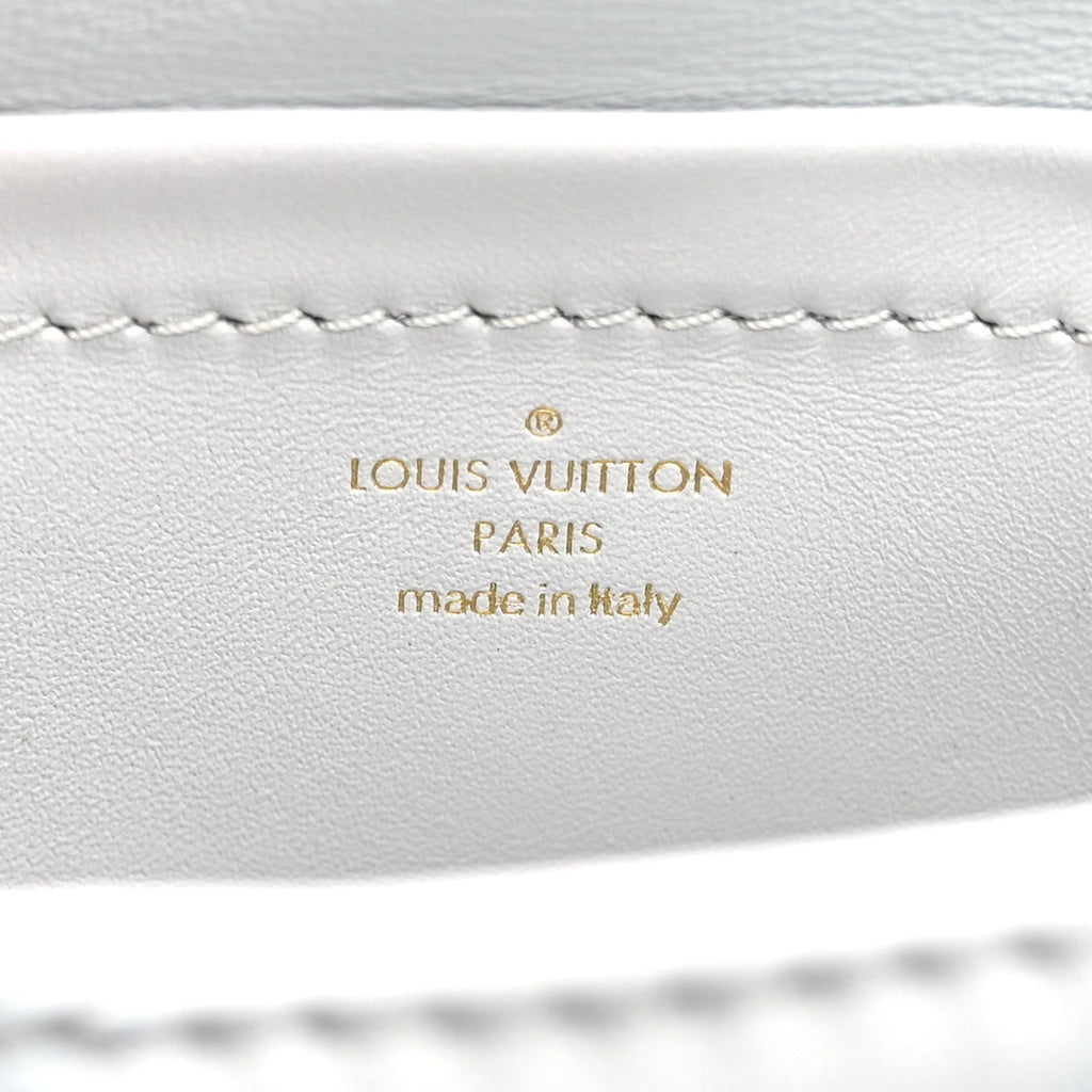 Louis Vuitton Lambskin Malletage Pico GO-14 Ecume Gray
