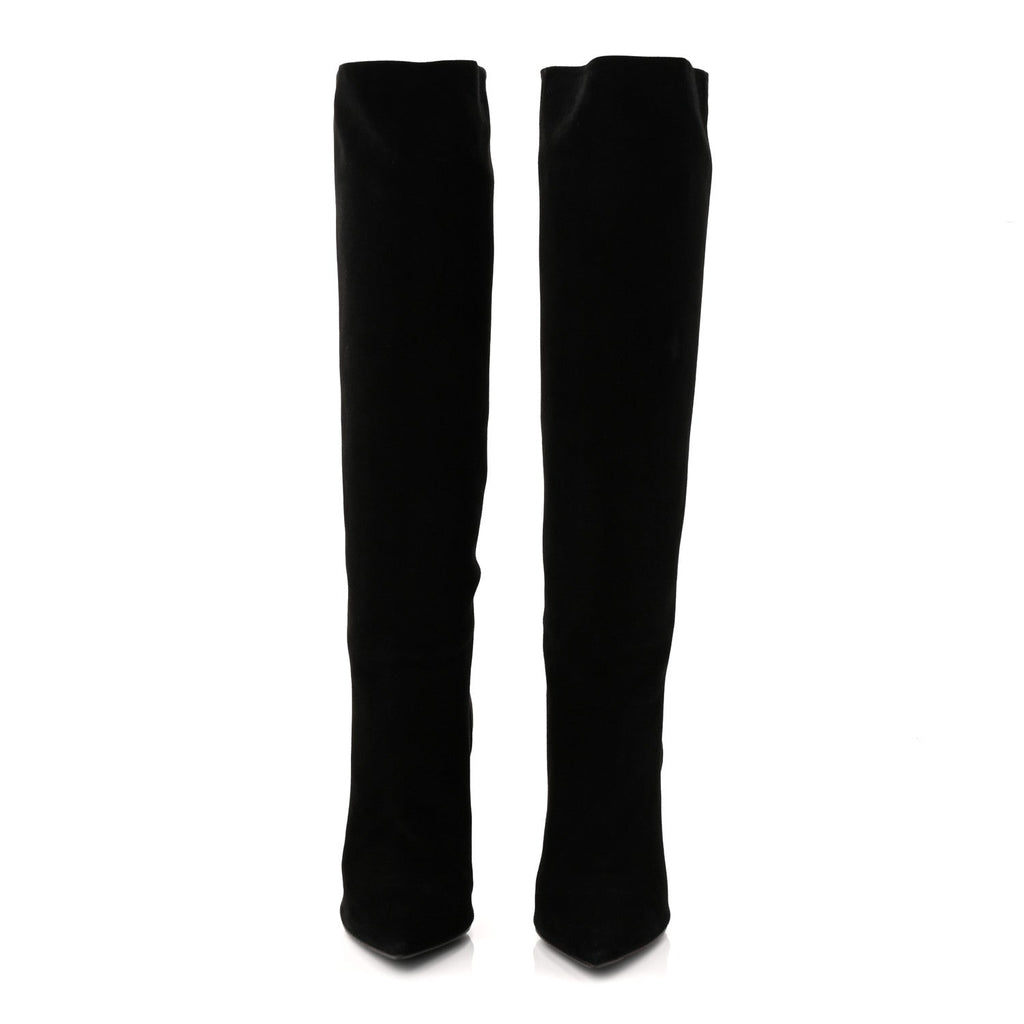 Louis Vuitton Suede High Boots 41 Black