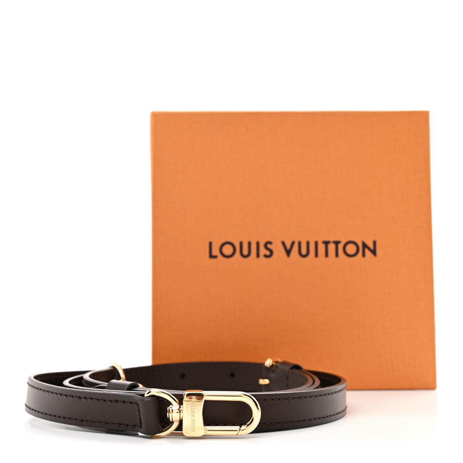 Louis Vuitton Calfskin 16mm Adjustable Shoulder Strap Ebene