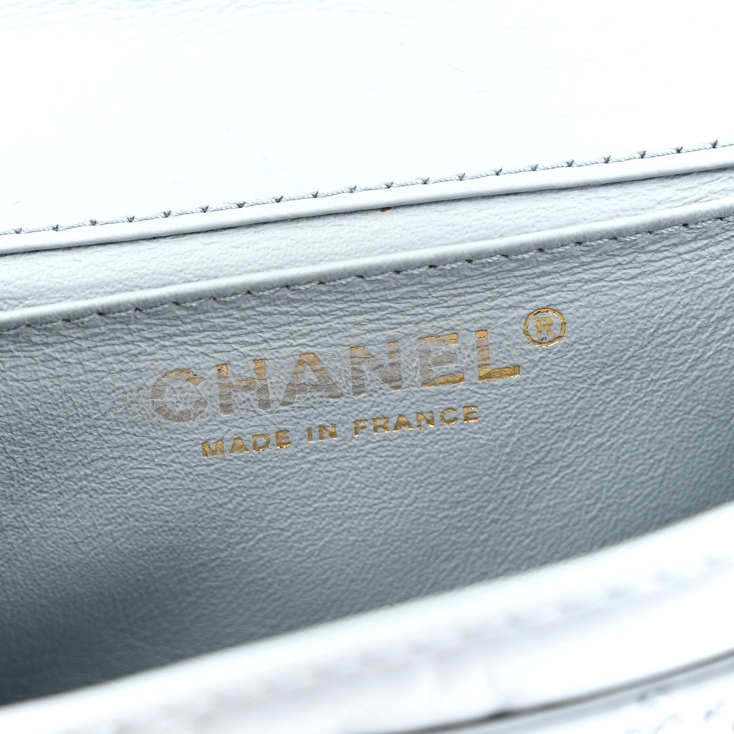 Chanel Aged Calfskin Quilted 2.55 Reissue Chain Waist Bag Light Blue