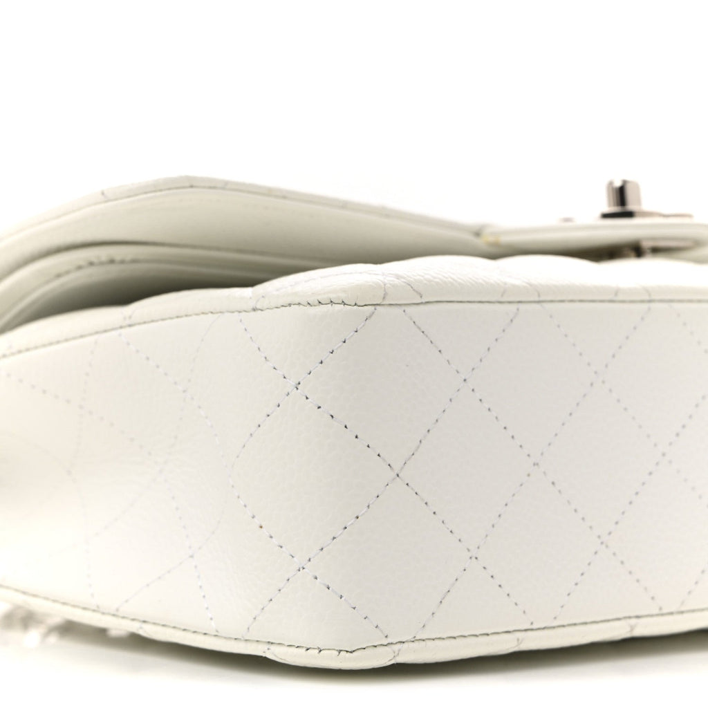 Chanel Caviar Quilted Medium Double Flap White