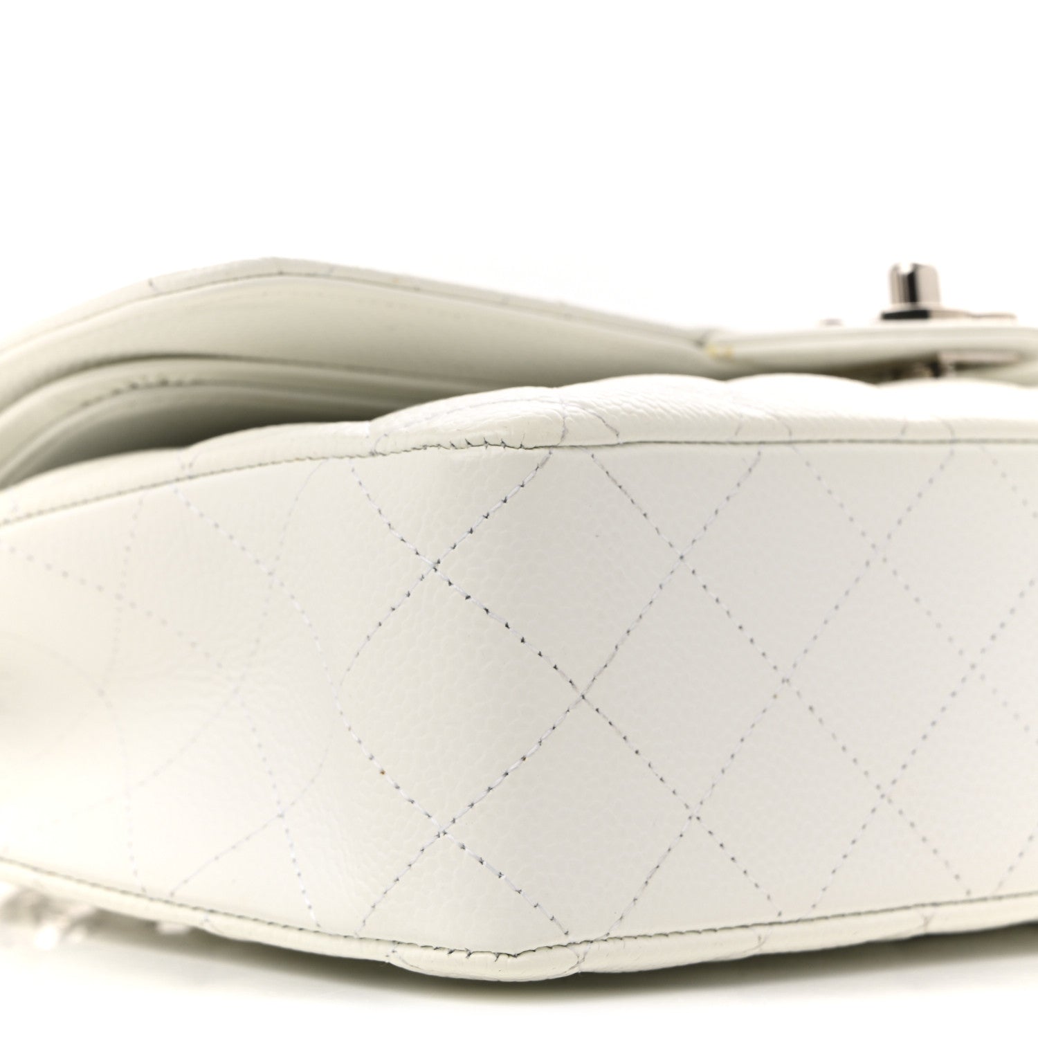 Chanel Caviar Quilted Medium Double Flap White