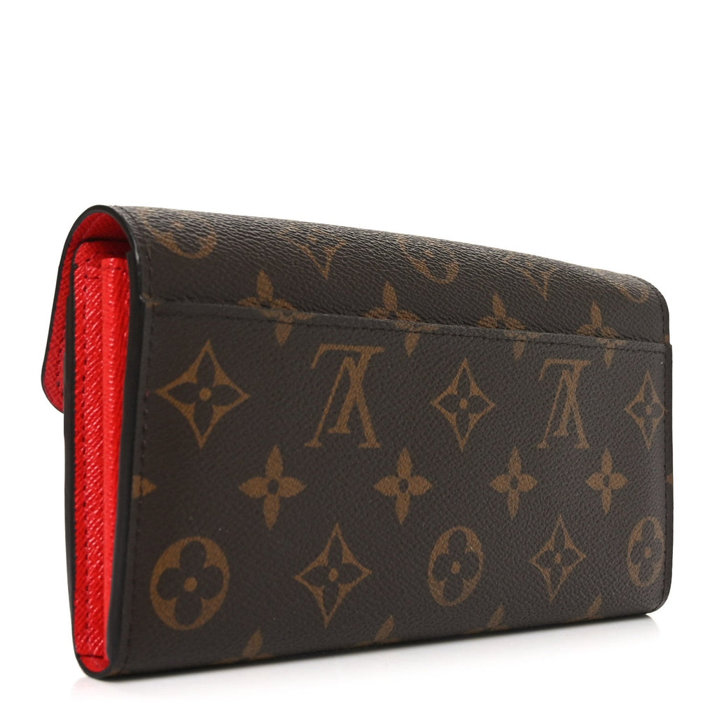 Louis Vuitton Monogram Sarah Wallet NM Coquelicot