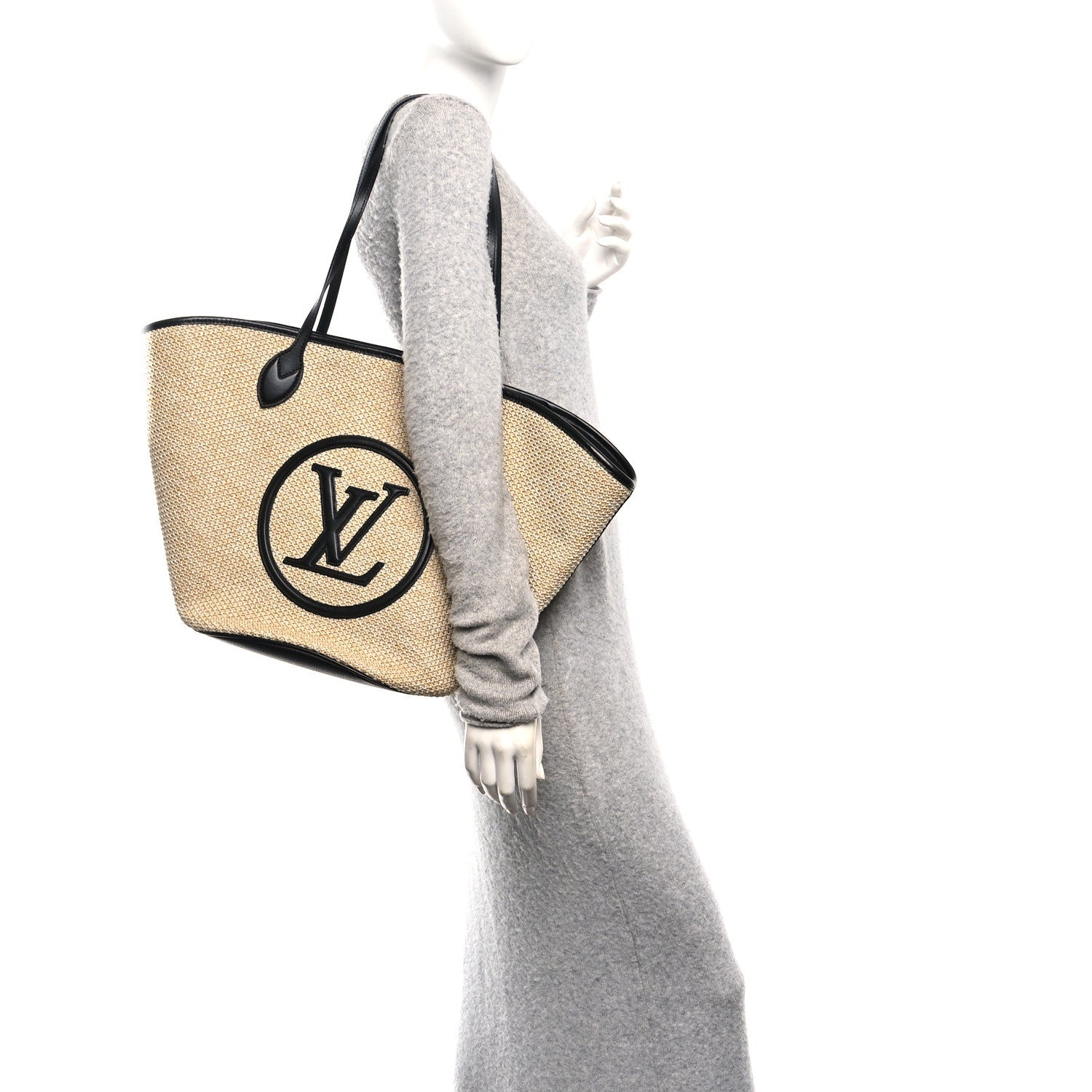 Louis Vuitton Raffia Saint Jacques Tote Black