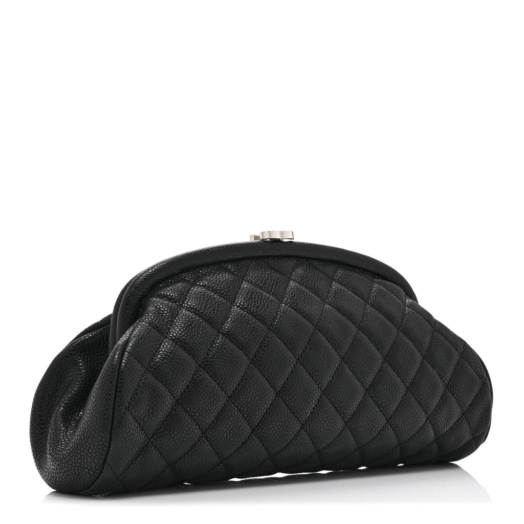 Chanel Caviar Quilted Timeless Clutch Black