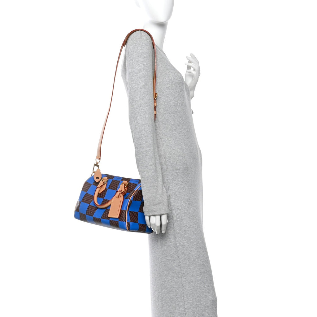Louis Vuitton Damier Pop Speedy Bandouliere 25 Blue