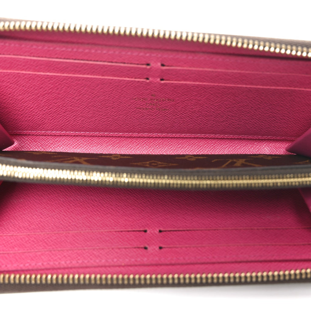 Louis Vuitton Monogram Clemence Wallet Fuchsia