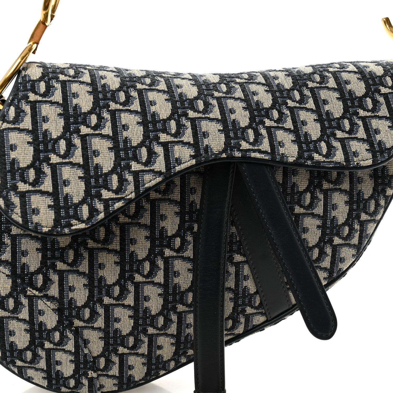 Christian Dior Oblique Saddle Bag Blue