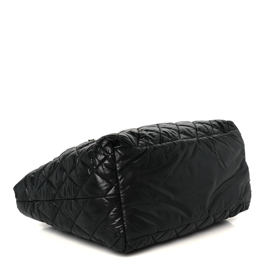 Chanel Nylon Quilted Small Coco Cocoon Tote Black