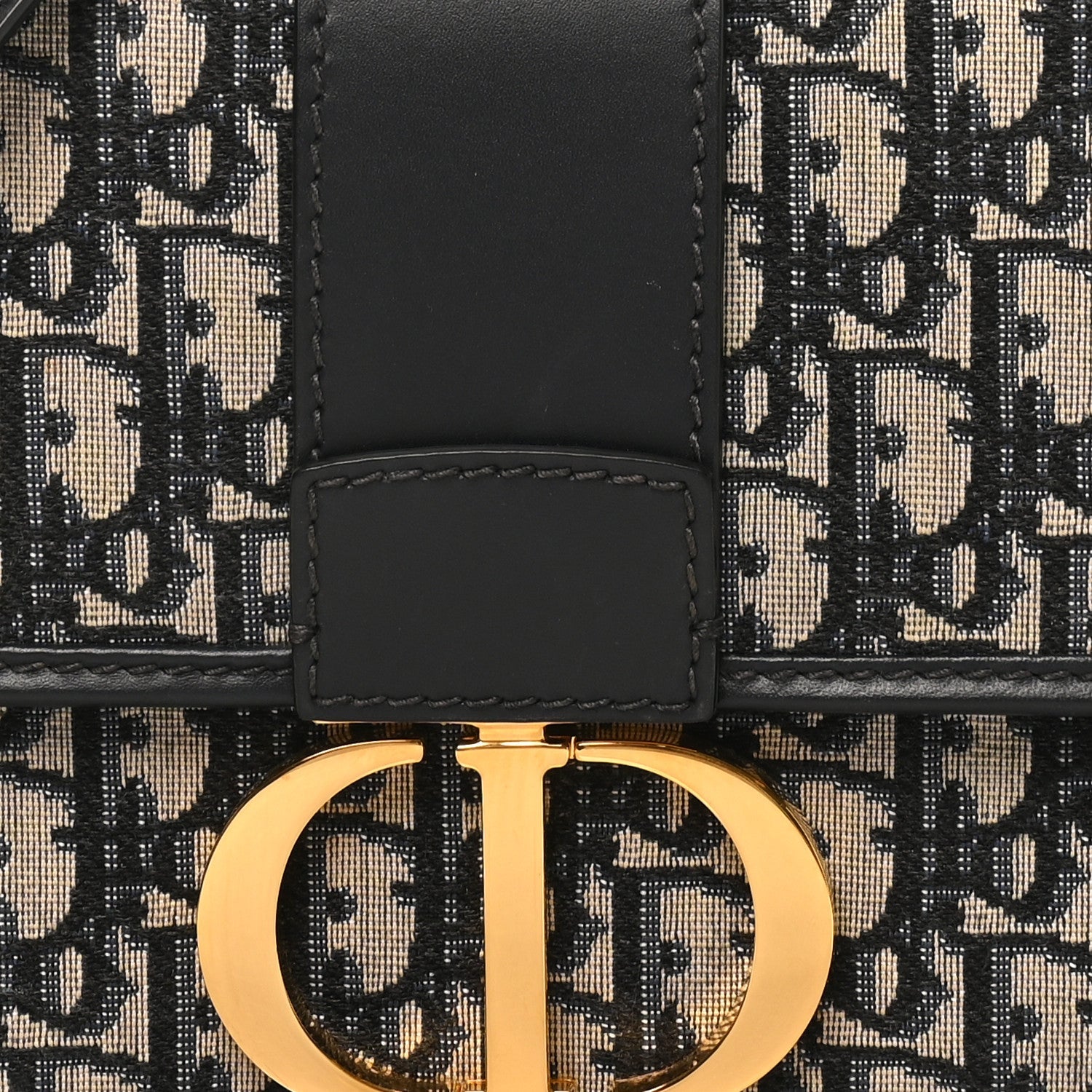 Christian Dior Oblique 30 Montaigne Flap Bag Blue