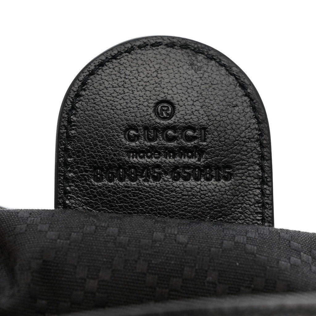 Gucci Denim GG Monogram Web Small Giglio Tote Black