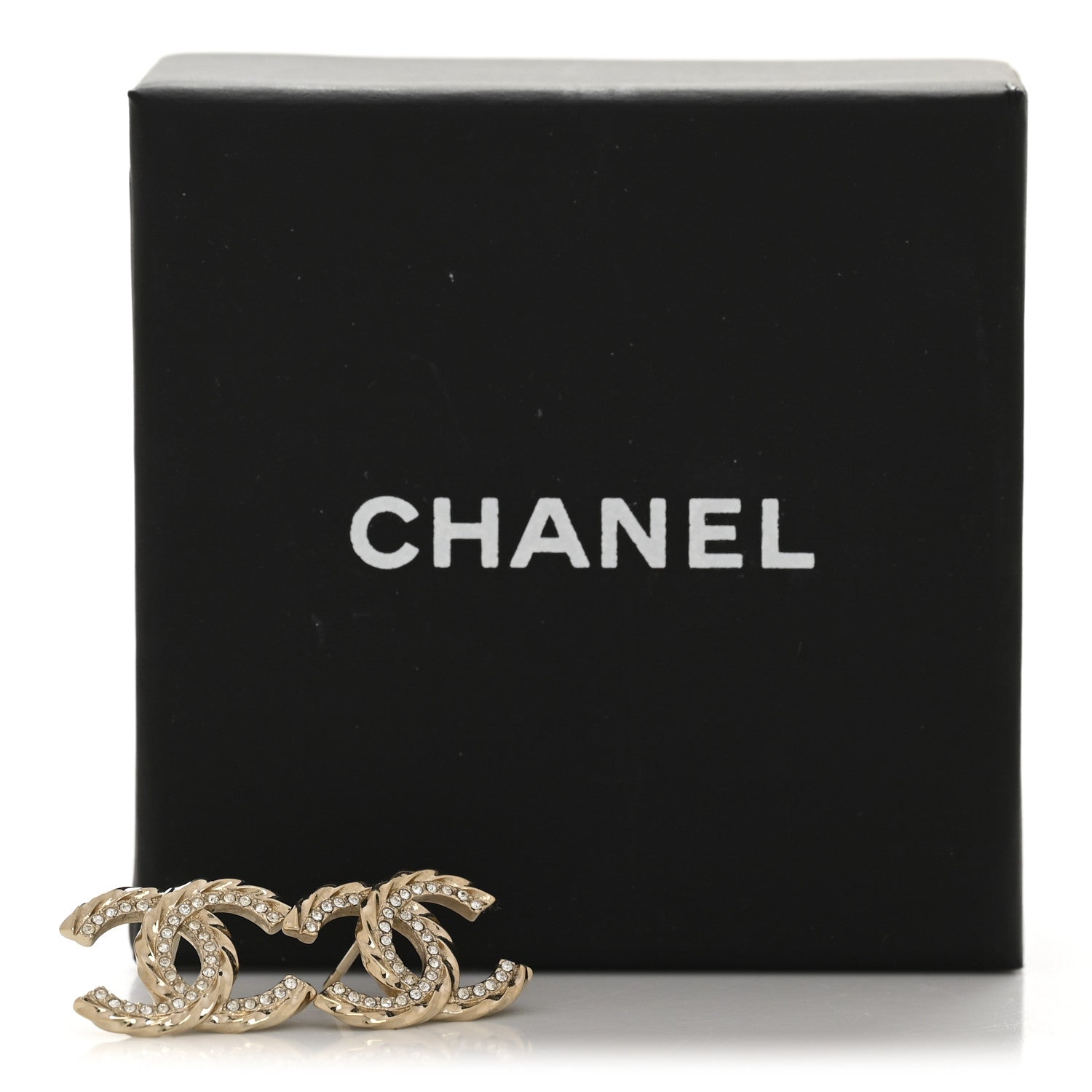 Crystal CC Earrings Gold