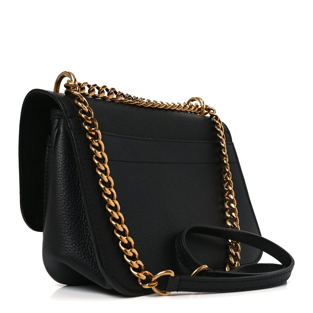 Louis Vuitton Grained Calfskin Lockme Chain Bag PM Black