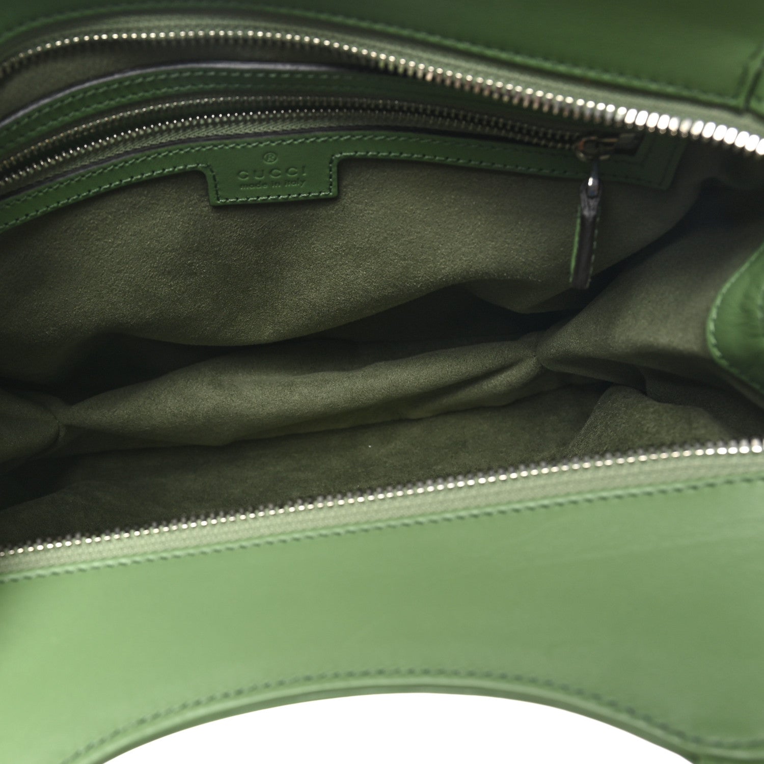 Gucci Senna Calfskin Petite GG Small Tote Bag Green Soil Grass