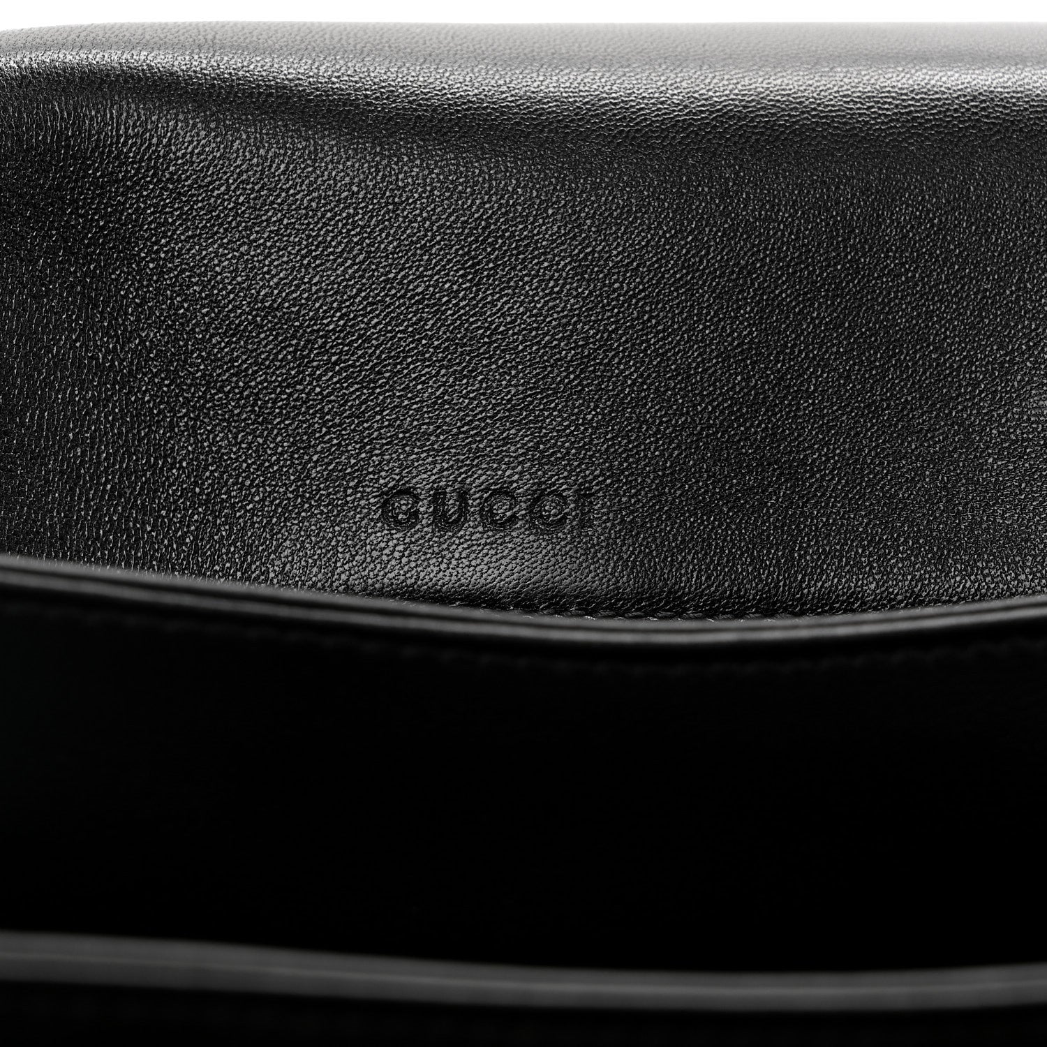 Gucci Calfskin Horsebit 1955 Aura Small Shoulder Bag Black