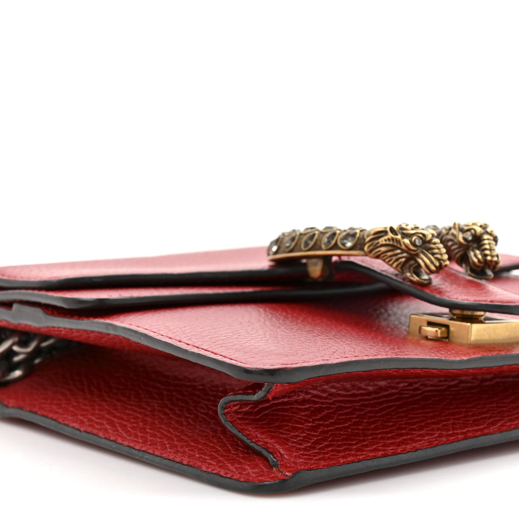 Gucci Calfskin Mini Dionysus Shoulder Bag Hibiscus Red