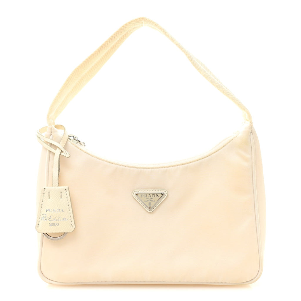 Prada Tessuto Nylon Mini Re-Edition 2000 Bag White