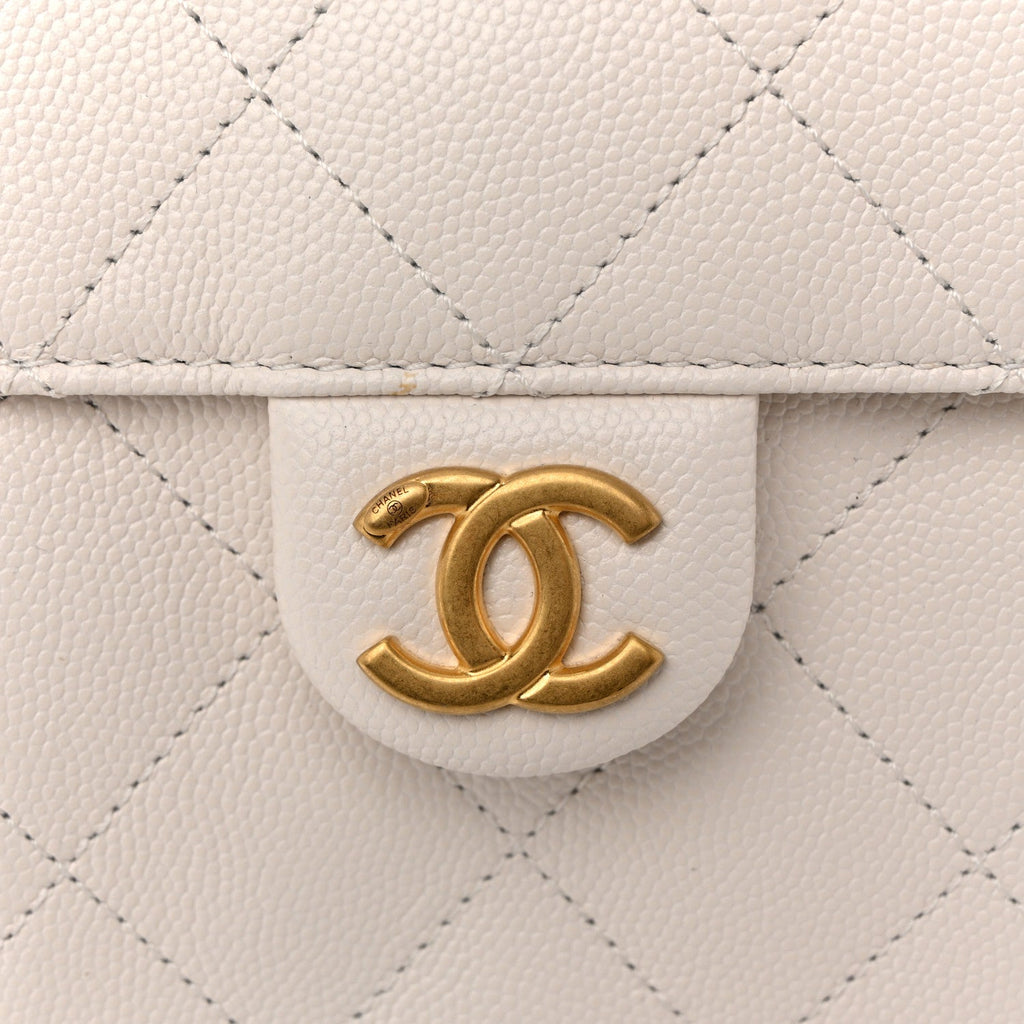 Chanel Caviar Quilted Small Chanel 25 Handbag White
