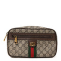 Gucci Soft GG Supreme Monogram Medium Ophidia Belt Bag Dark Brown