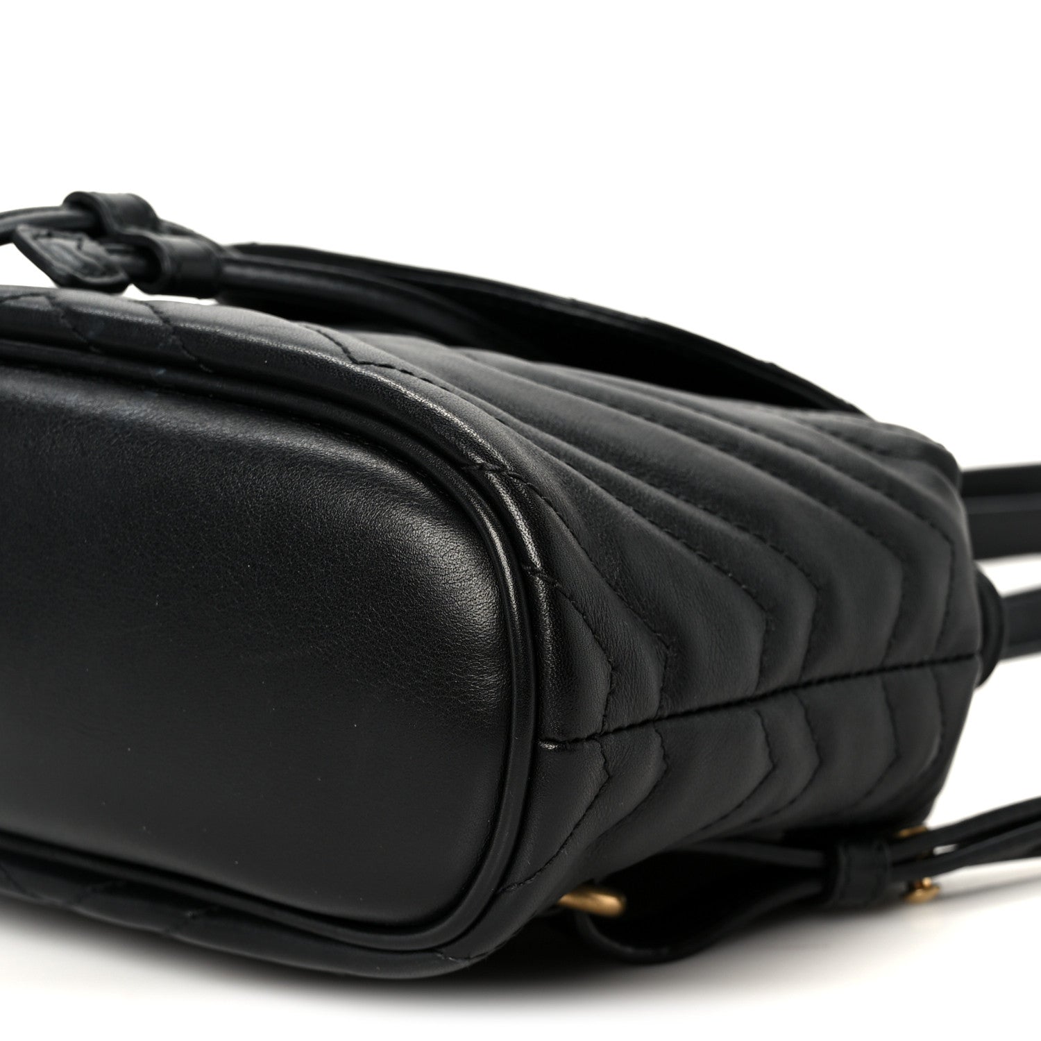 Gucci Calfskin Matelasse GG Marmont Flap Backpack Black