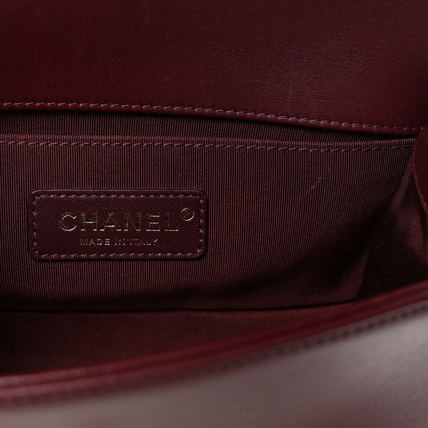 Chanel Velvet Chevron Quilted Small Boy Flap Burgundy