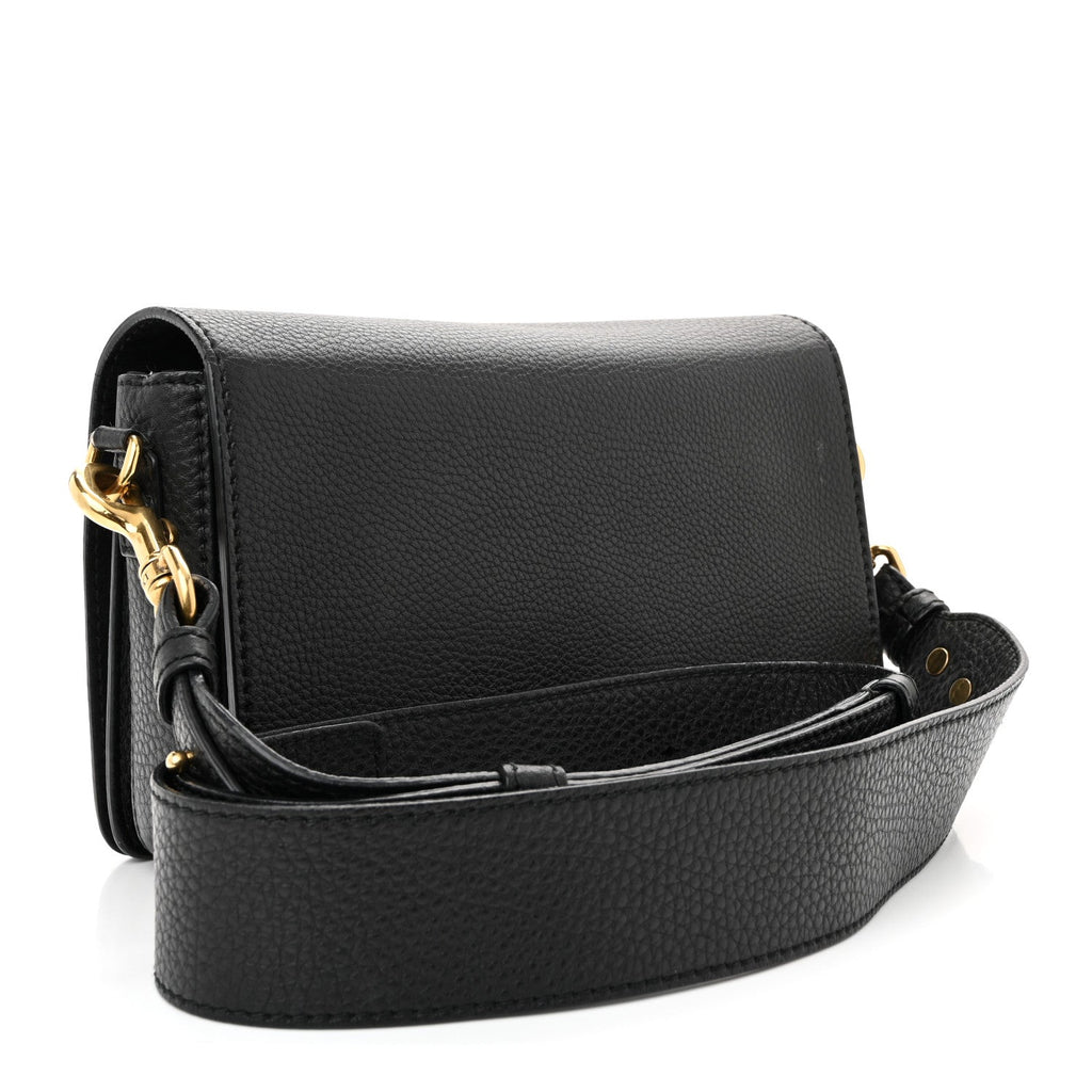 Christian Dior Grained Calfskin Dio(r)evolution Flap Bag Black