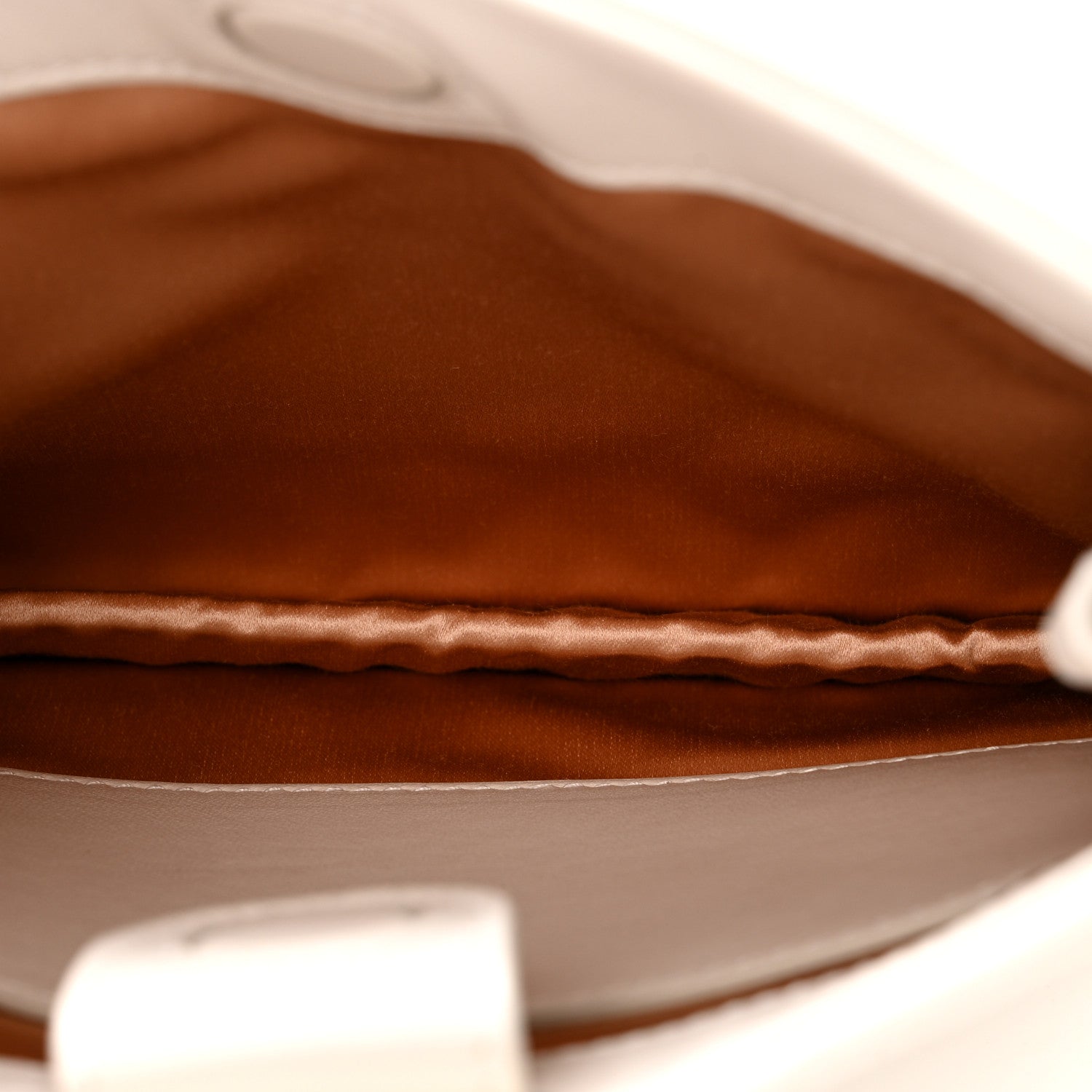 Gucci Calfskin Horsebit Slim Shoulder Bag White