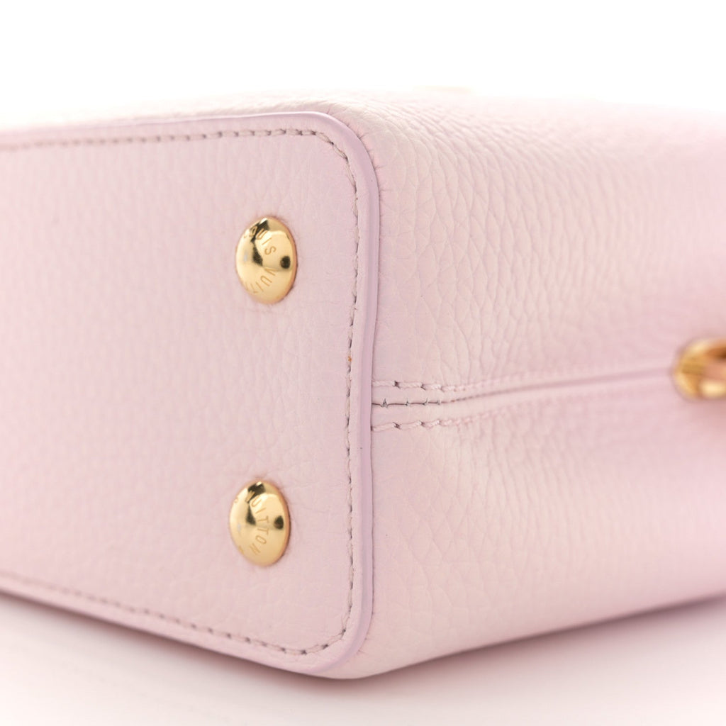 Louis Vuitton Taurillon LV Ski Capucines Mini Pearly Lilac