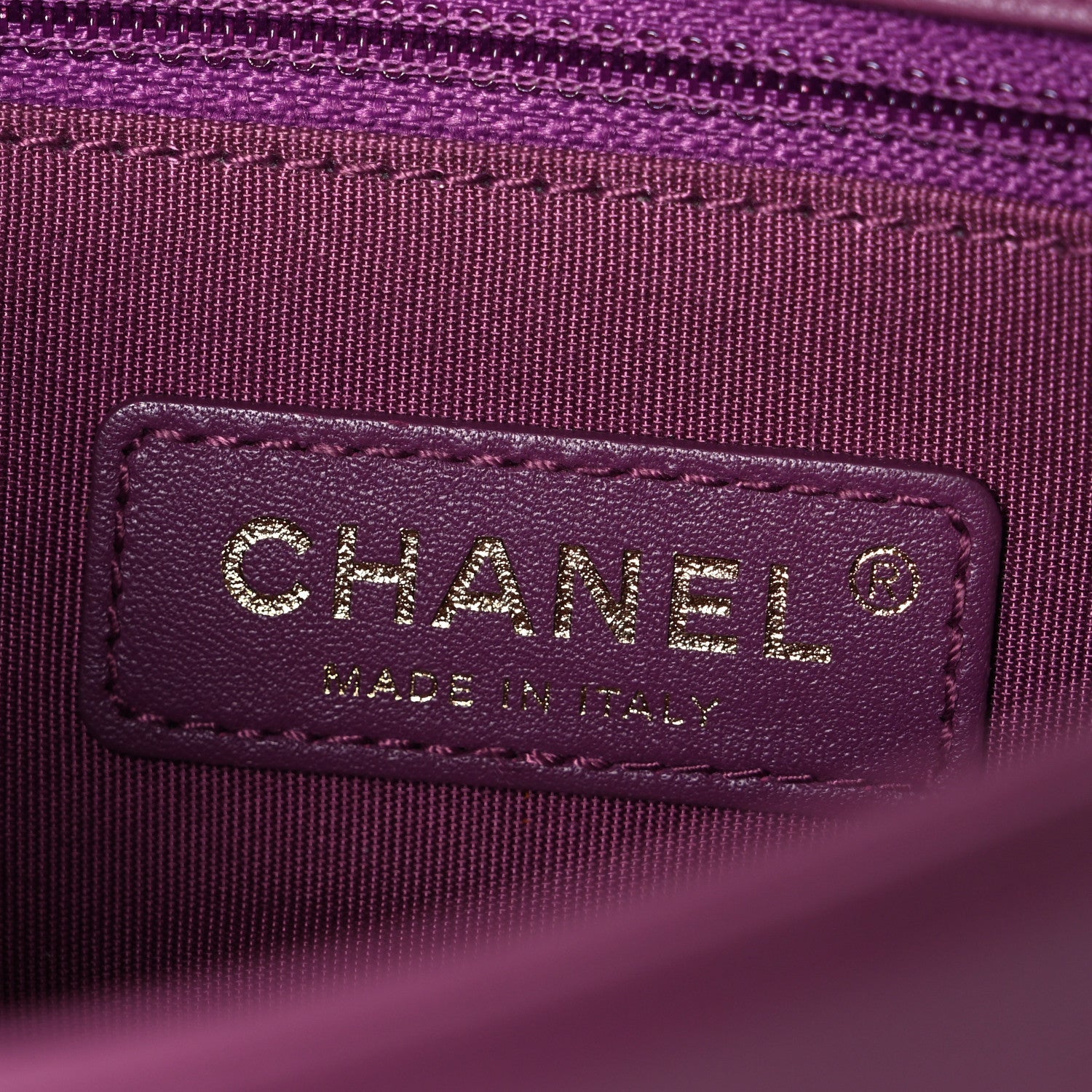 Chanel Caviar Quilted Mini Studded Flap  Purple