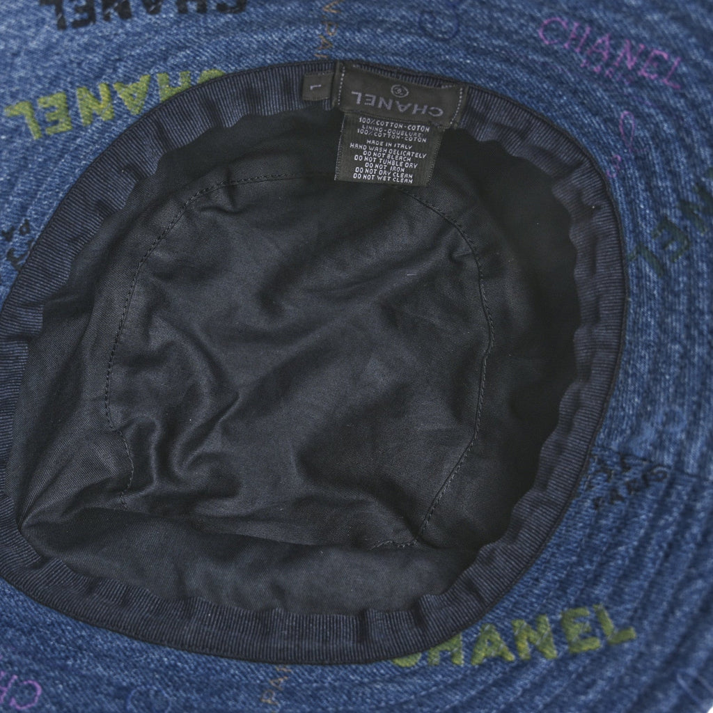 Denim Mood Cloche Bucket Hat L Blue