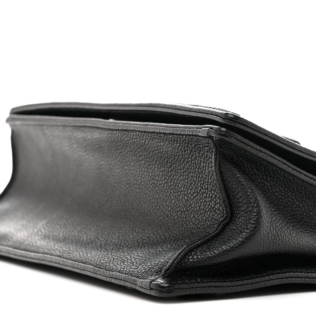 Christian Dior Grained Calfskin Medium Diorama Flap Bag Black