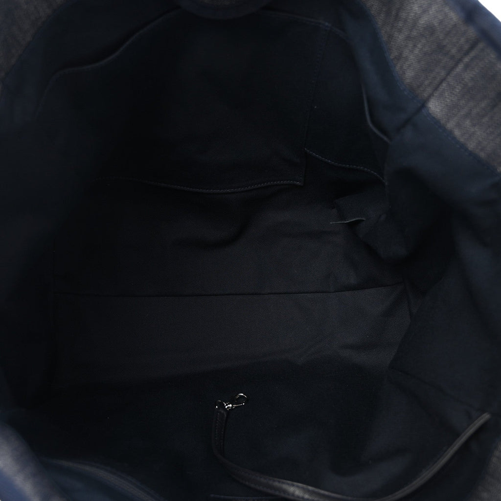 Chanel Denim Large Deauville Tote Dark Blue