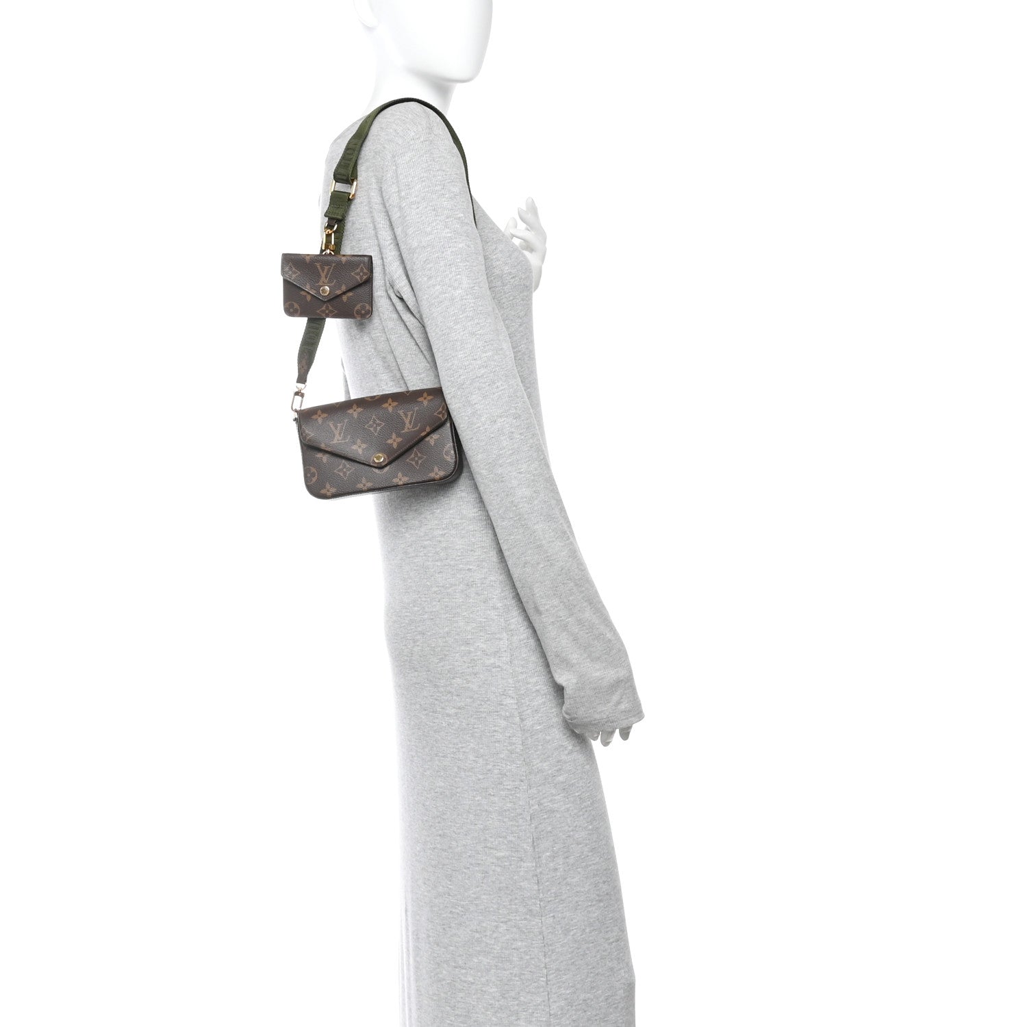 Louis Vuitton Monogram Felicie Strap & Go Kaki