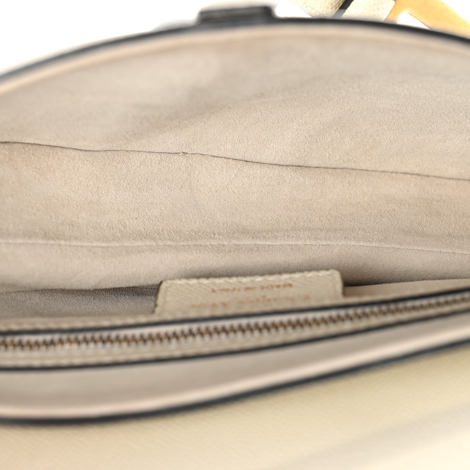 Christian Dior Grained Calfskin Saddle Bag White