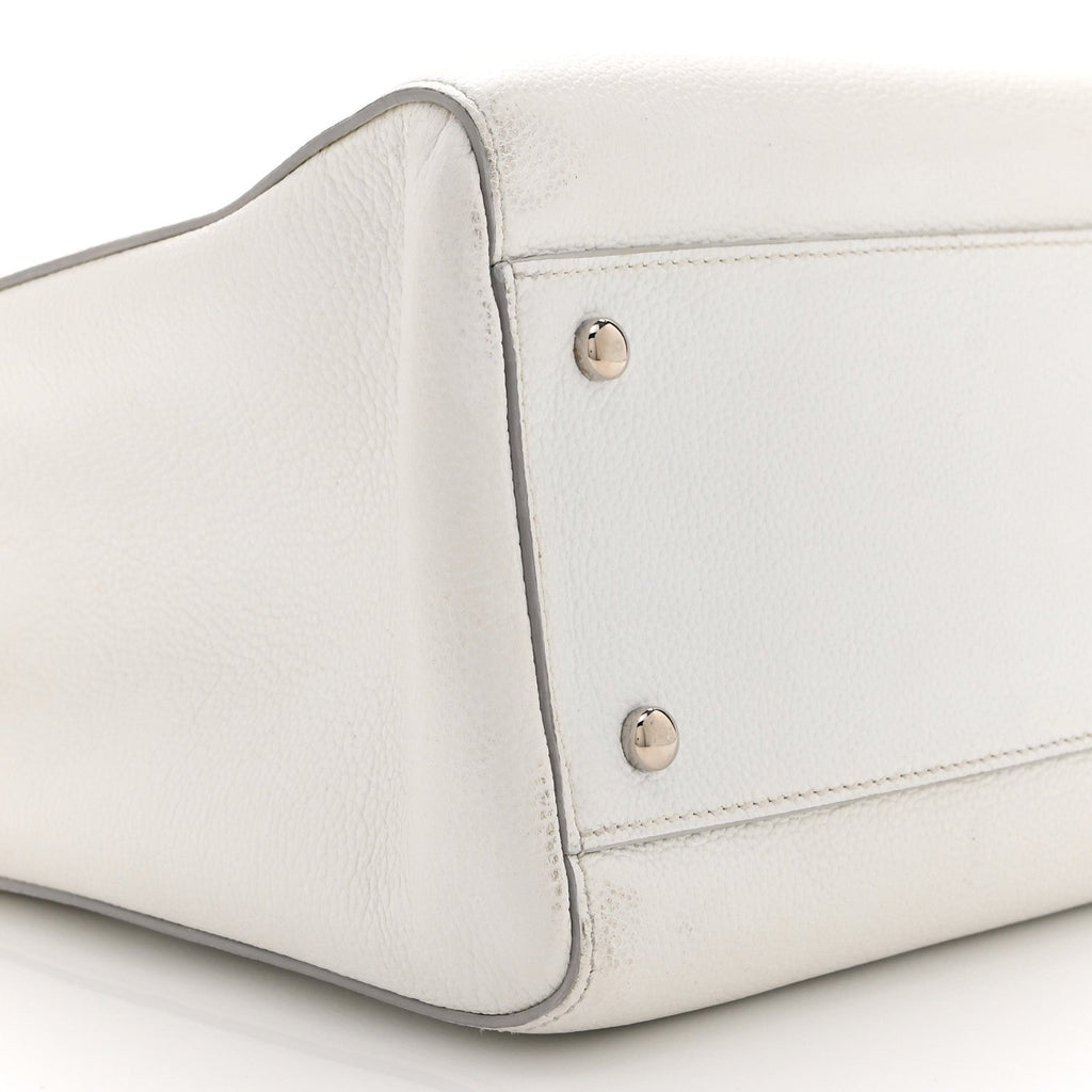 Chanel Grained Calfskin Small Neo Executive Shopper Tote White