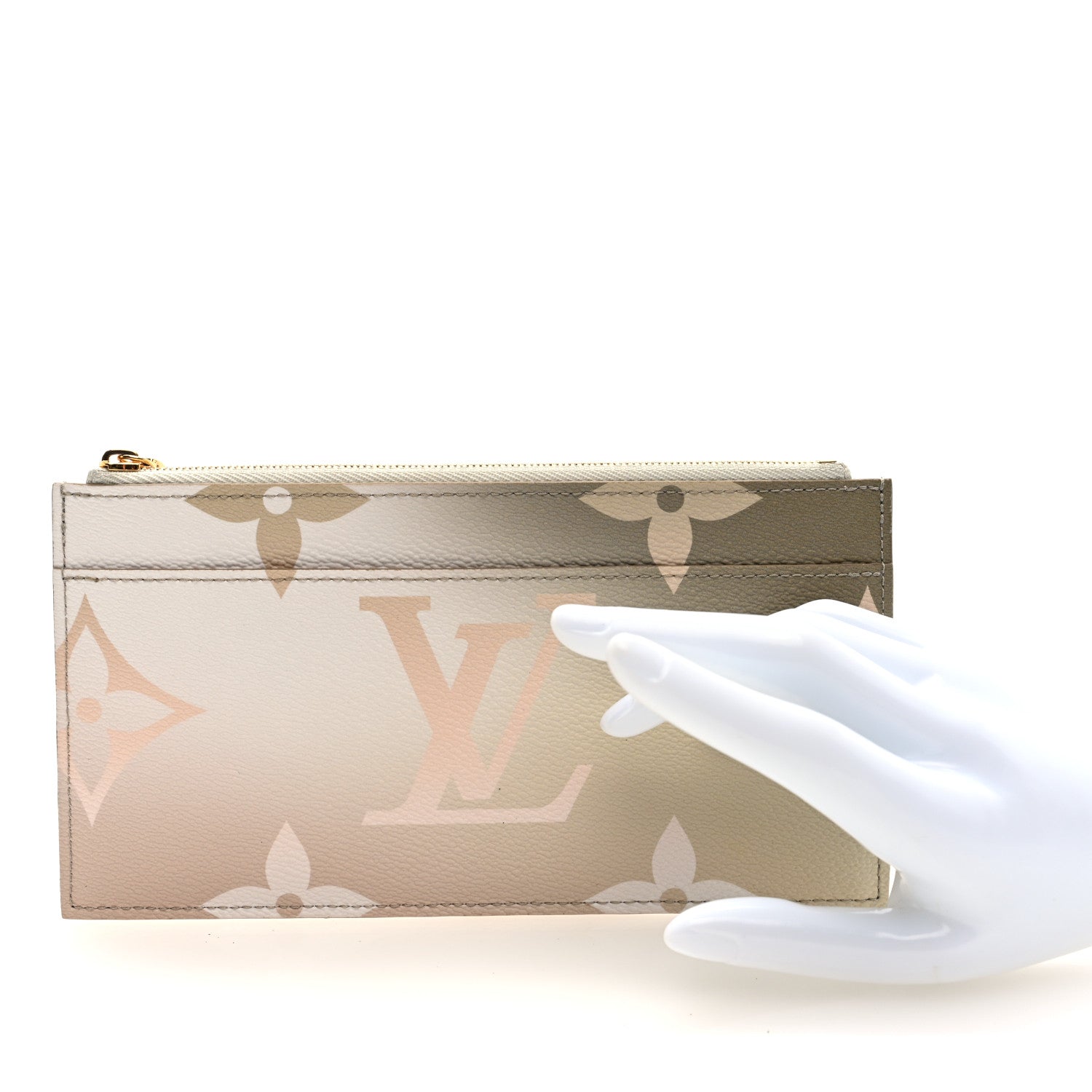 Louis Vuitton Monogram Giant Spring In The City Slim Purse Sunset Kaki
