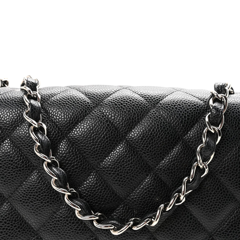 Chanel Caviar Quilted Jumbo Single Flap Black