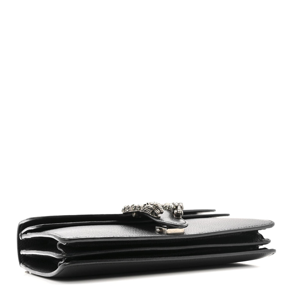Gucci Pebbled Calfskin Small Dionysus Shoulder Bag Black