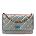 Chanel Iridescent Lambskin Quilted Reissue Wallet On Chain WOC Light Purple