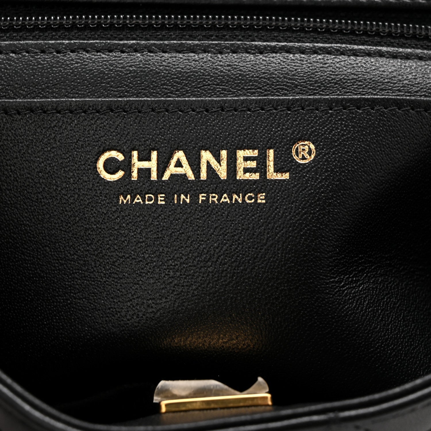 Chanel Lambskin Quilted Mini Rectangular Flap Black