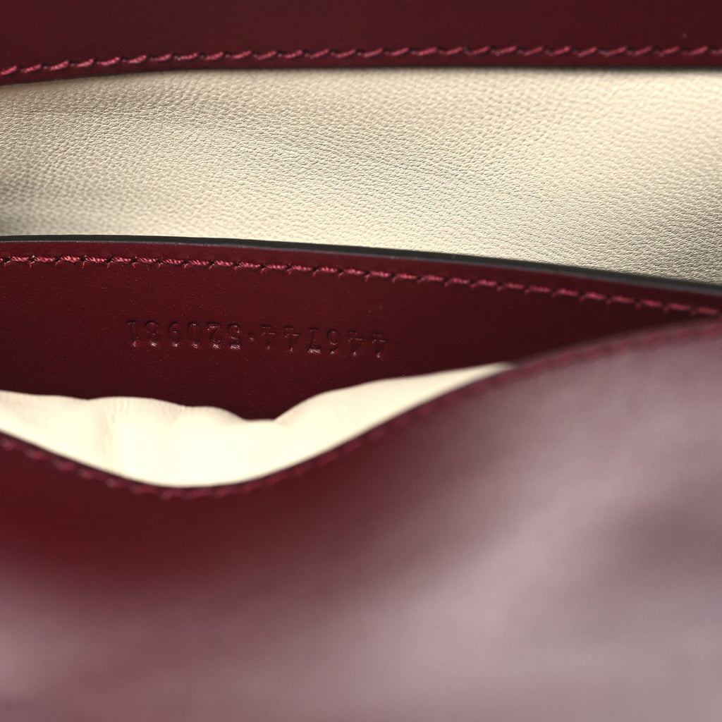 Gucci Calfskin Matelasse Small GG Marmont Shoulder Bag Rosso Ancora