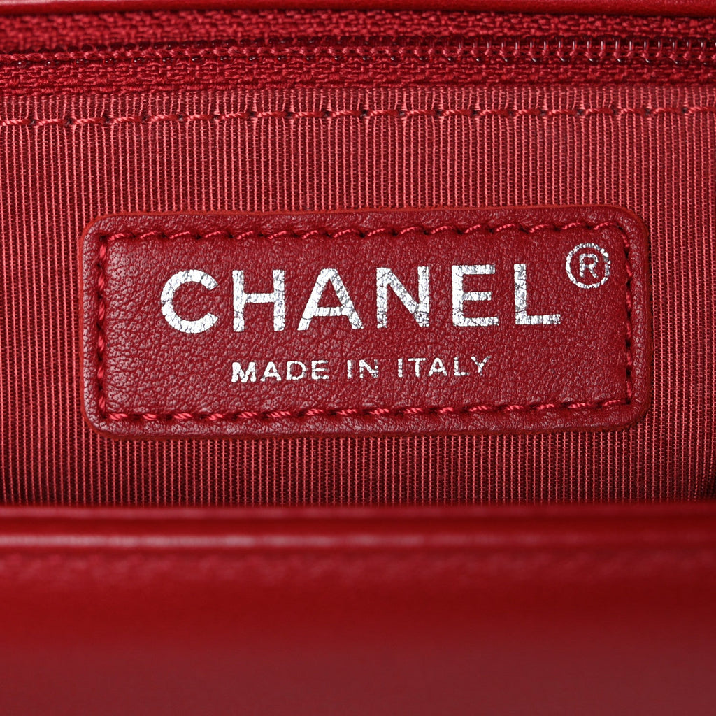 Chanel Lambskin Quilted New Medium Boy Flap Red