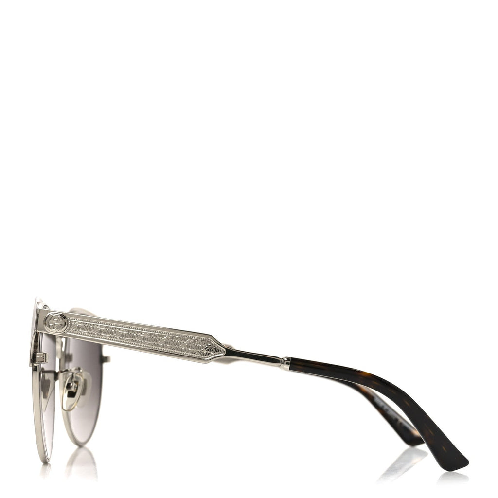 Gucci Round Metal GG0075SK Sunglasses Red Gold