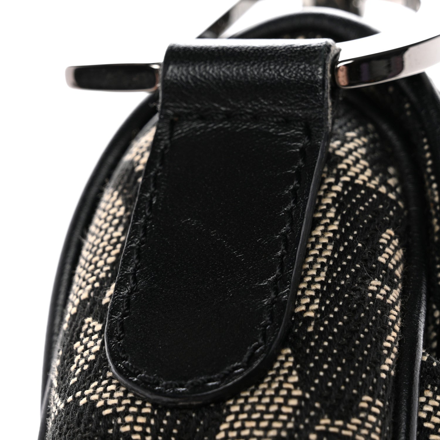 Christian Dior Monogram Saddle Bag Black