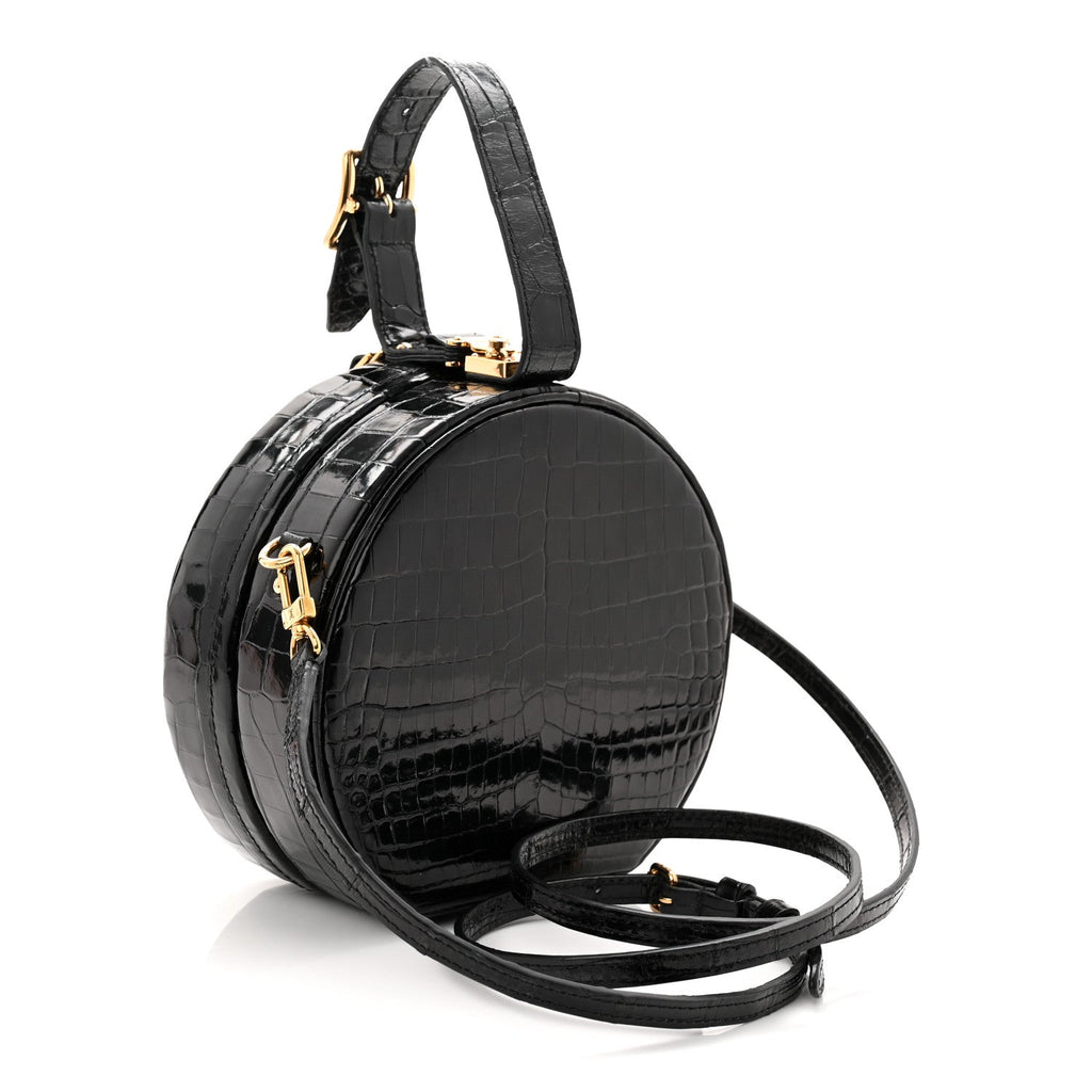 Louis Vuitton Crocodile Petite Boite Chapeau Black