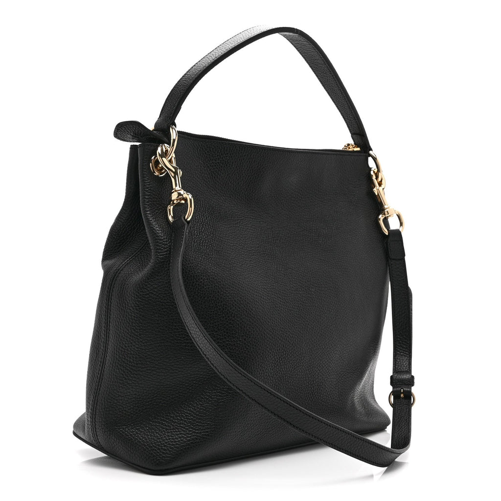 Gucci Pebbled Calfskin Large Soho Hobo Black