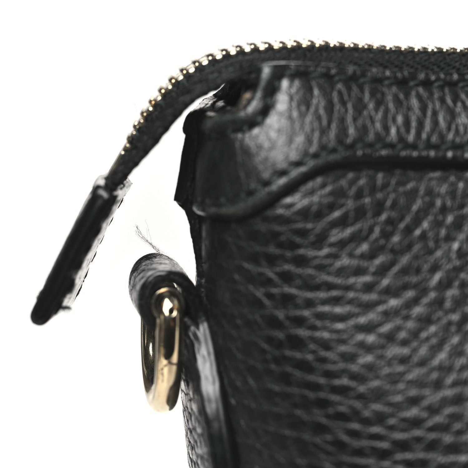 Gucci Dollar Calfskin GG Charm Satchel Black